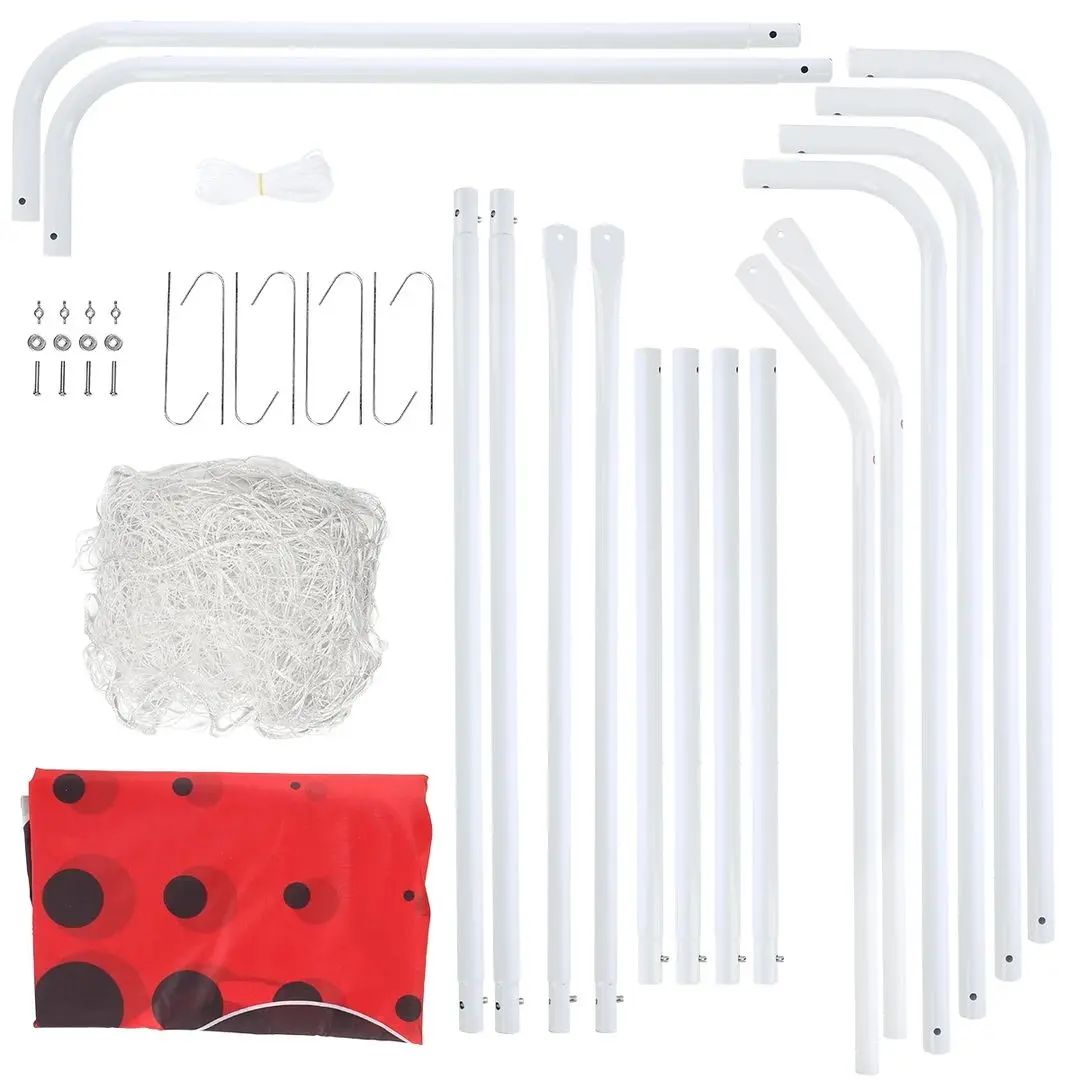 Poartă pentru fotbal cu țintă Nils BR240P (Red/White)