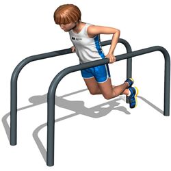 Bare paralele curbate PlayPark Workout Кids C-155
