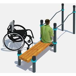 Брусья в подъем со скамьей для лиц с ОВЗ PlayPark PD-02 Thumb