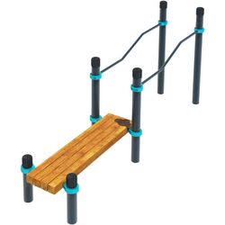 Bare paralele în crestere cu banca pentru persoanele cu dizabilitati PlayPark PD-02