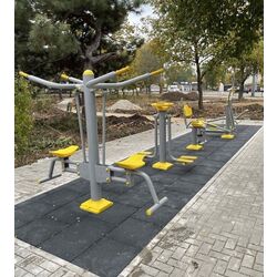 Bicicleta fitness dubla PlayPark B-03 (Grey/Orange) Thumb