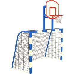 Футбольные ворота с баскетбольным щитом PlayPark FS-23 (White/Blue) Thumb