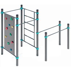 Complex sportiv Playpark Workout C-038 (Grey/Blue)