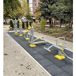 Тренажер для грудных мышц и ног PlayPark B-10 (Grey/Orange) Thumb