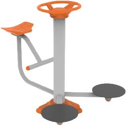 Aparat de antrenament pentru abdomen-twist PlayPark B-06 (Grey/Orange)