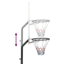 Баскетбольная стойка VidaXL 3107831 (White/Black) Thumb