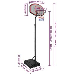 Stand de baschet VidaXL 3107832 (Black/Red) Thumb
