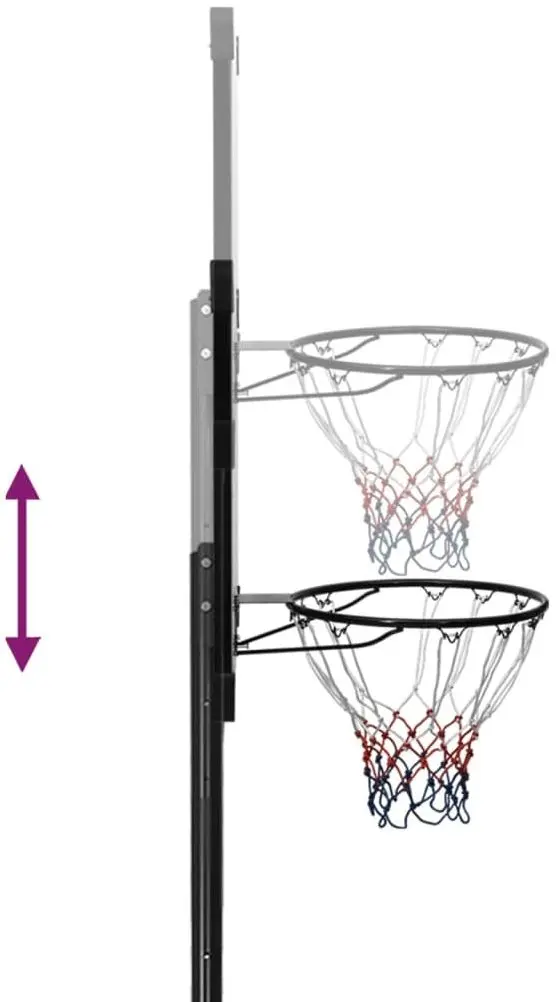 Баскетбольная стойка VidaXL 93650 (Black/Transparent)