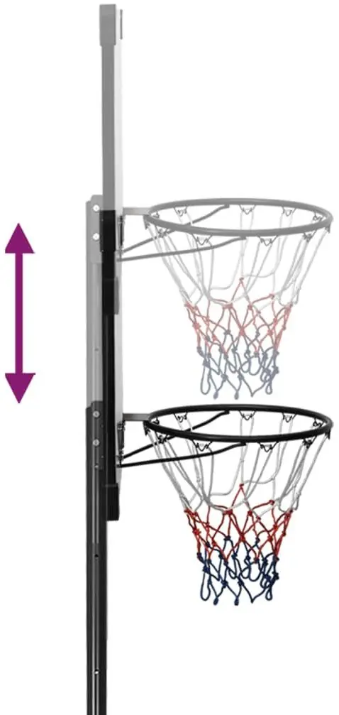 Баскетбольная стойка VidaXL 93654 (Black/Transparent)