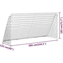 Футбольные ворота VidaXL 93371 (White) Thumb