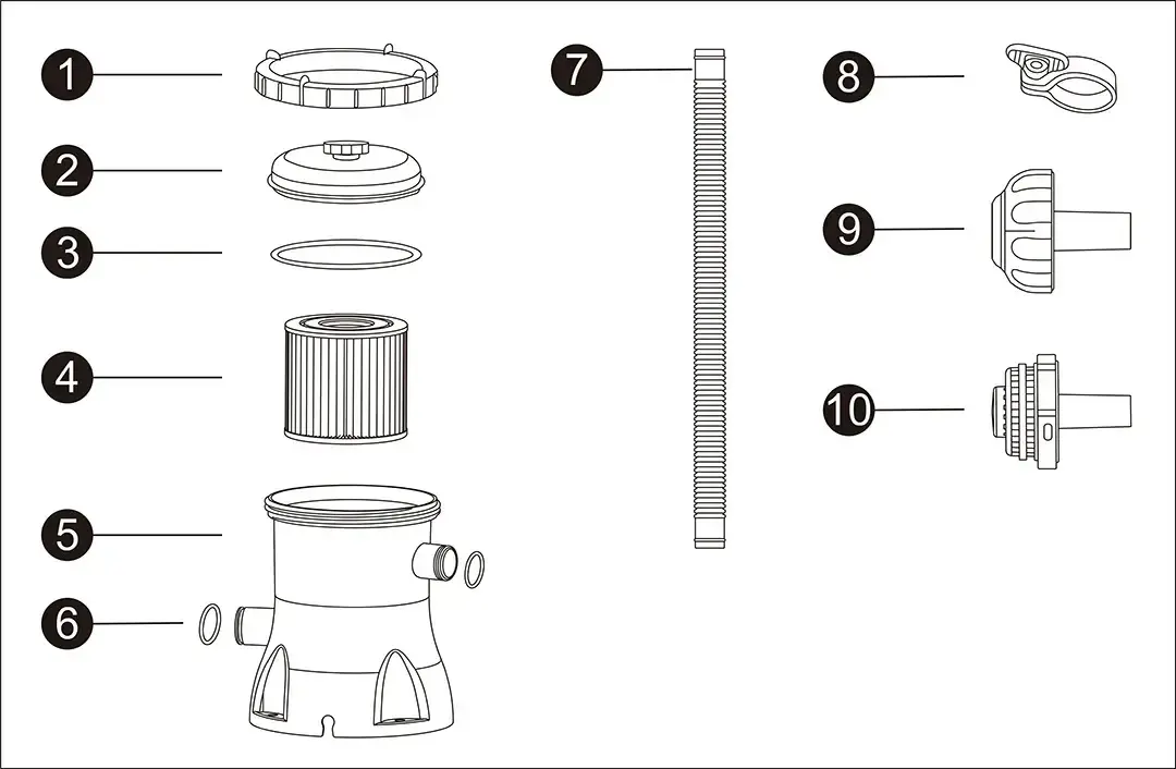 Фильтрующий насос Bestway 530 (Grey)