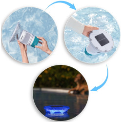 Dozator plutitor cu iluminare Bestway SolarGlow 58943BW (White/Blue) Thumb