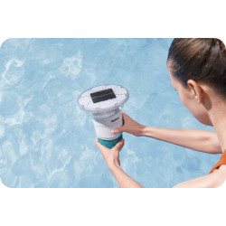 Dozator plutitor cu iluminare Bestway SolarGlow 58943BW (White/Blue) Thumb