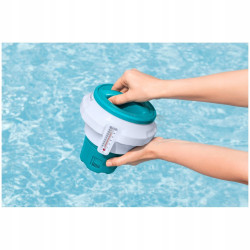 Dozator plutitor cu termometru Bestway 58701BW (White/Blue) Thumb