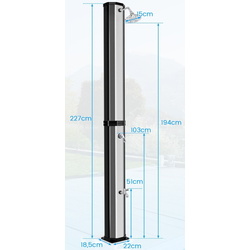 Солнечный душ Costway NP12033HS (Black/Silver) Thumb