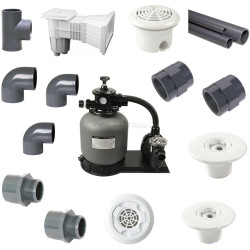 Kit filtrare piscina cu liner Emaux FSP500 + accesorii