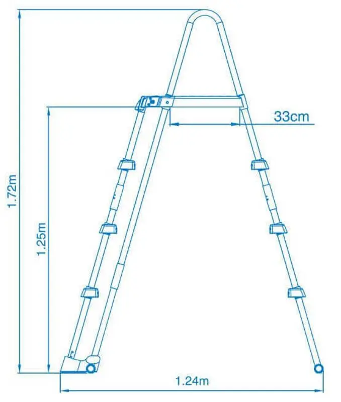Лестница для бассейна Intex 28076 (Grey)