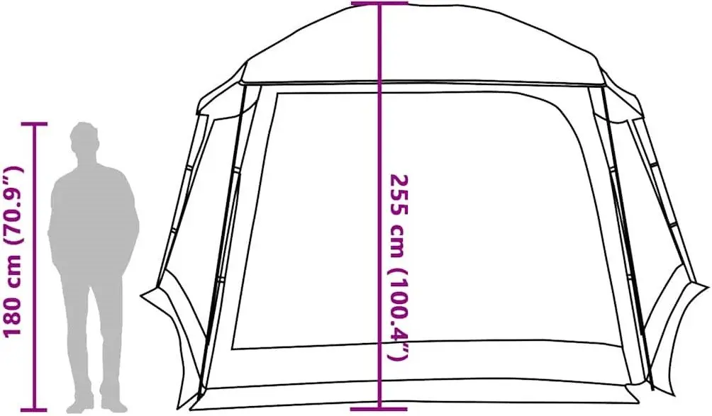 Cort pentru piscina cu cadru VidaXL 4100626 (Green)