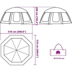 Cort pentru piscina cu cadru VidaXL 4100634 (Blue) Thumb