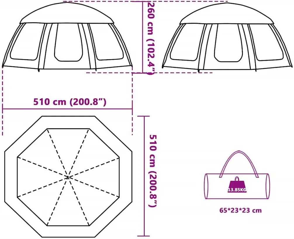 Cort pentru piscina cu cadru VidaXL 4100635 (Green)