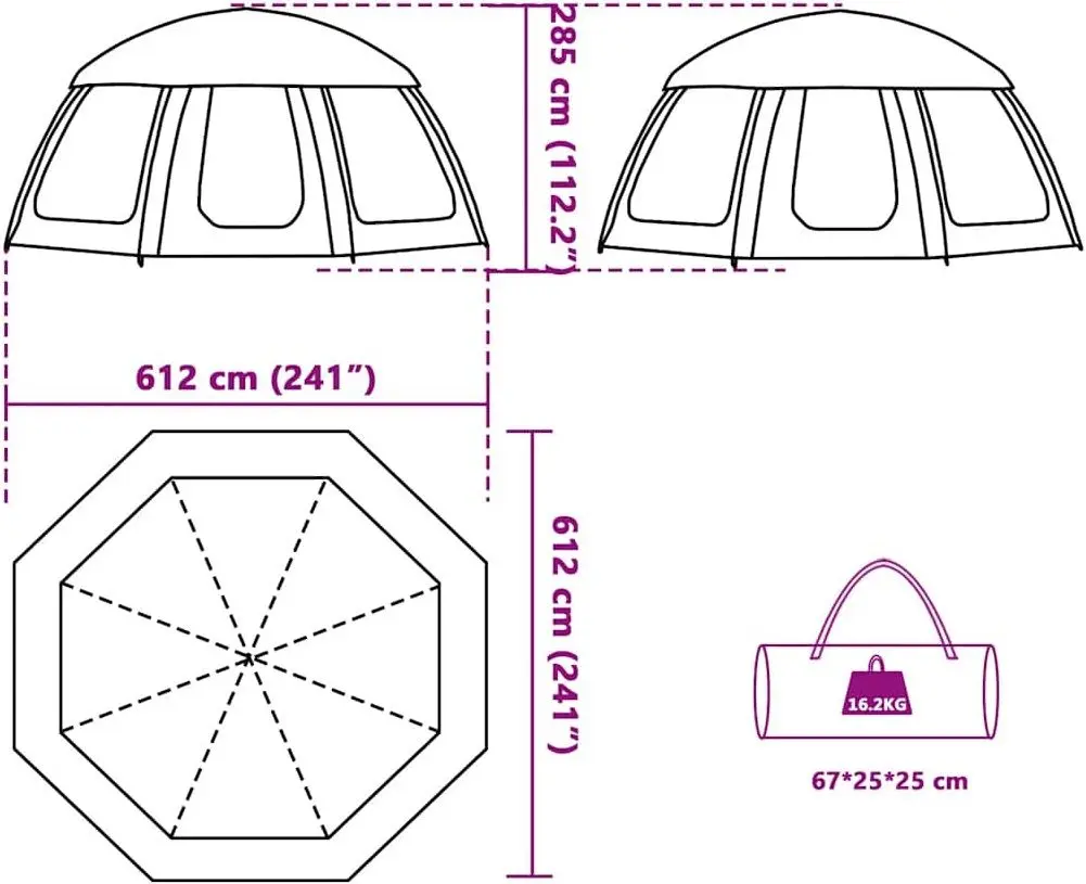 Cort pentru piscina cu cadru VidaXL 4100637 (Blue)