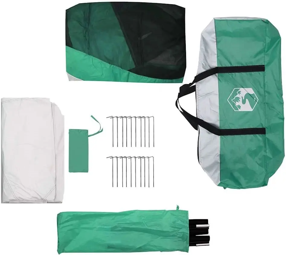 Cort pentru piscina cu cadru VidaXL 4100638 (Green)