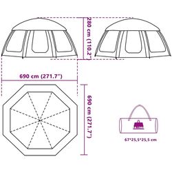 Cort pentru piscina cu cadru VidaXL 4100640 (Blue) Thumb