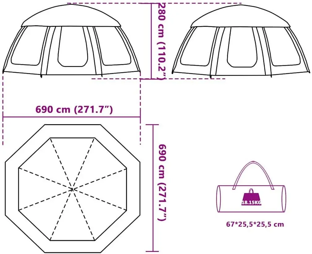 Cort pentru piscina cu cadru VidaXL 4100640 (Blue)