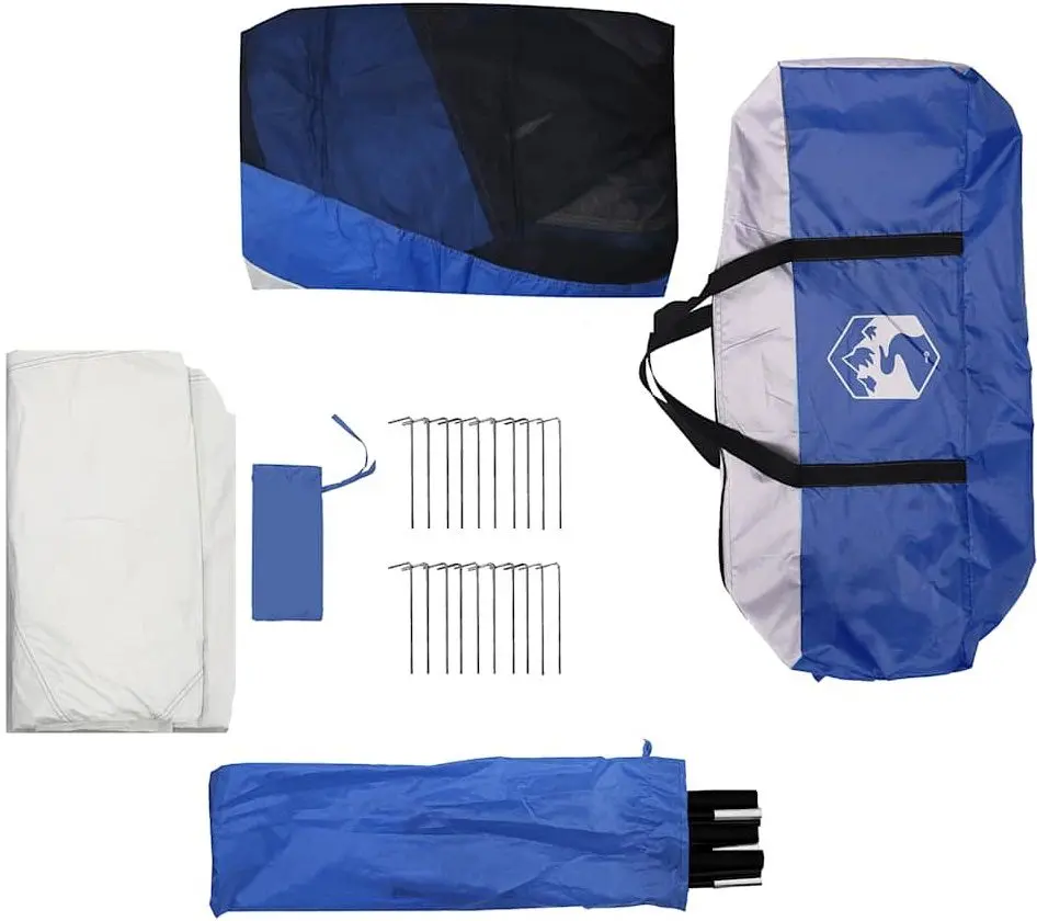 Cort pentru piscina cu cadru VidaXL 4100640 (Blue)