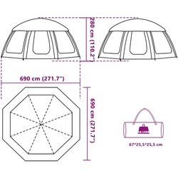 Cort pentru piscina cu cadru VidaXL 4100641 (Green) Thumb