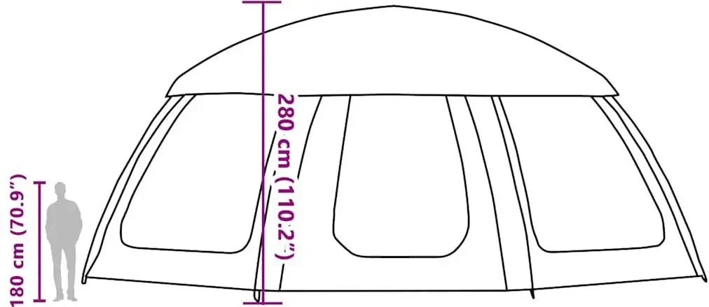 Cort pentru piscina cu cadru VidaXL 4100641 (Green)