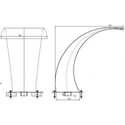 Водопад для бассейна Waincris Piscine 500mm (Inox) Thumb