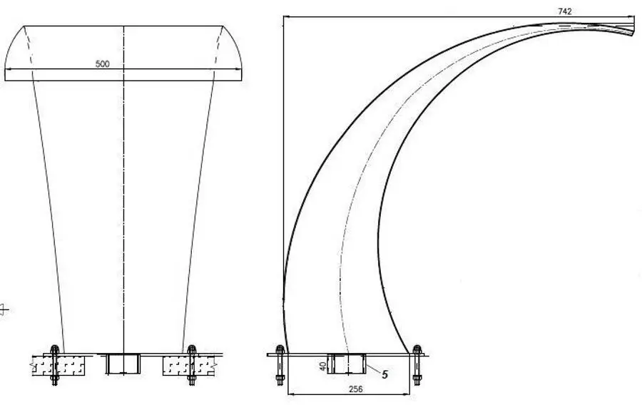 Водопад для бассейна Waincris Piscine 500mm (Inox) - 4