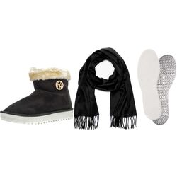 Зимний набор Oodji Black 38 + WIS-608 Black + Yourstep Alu