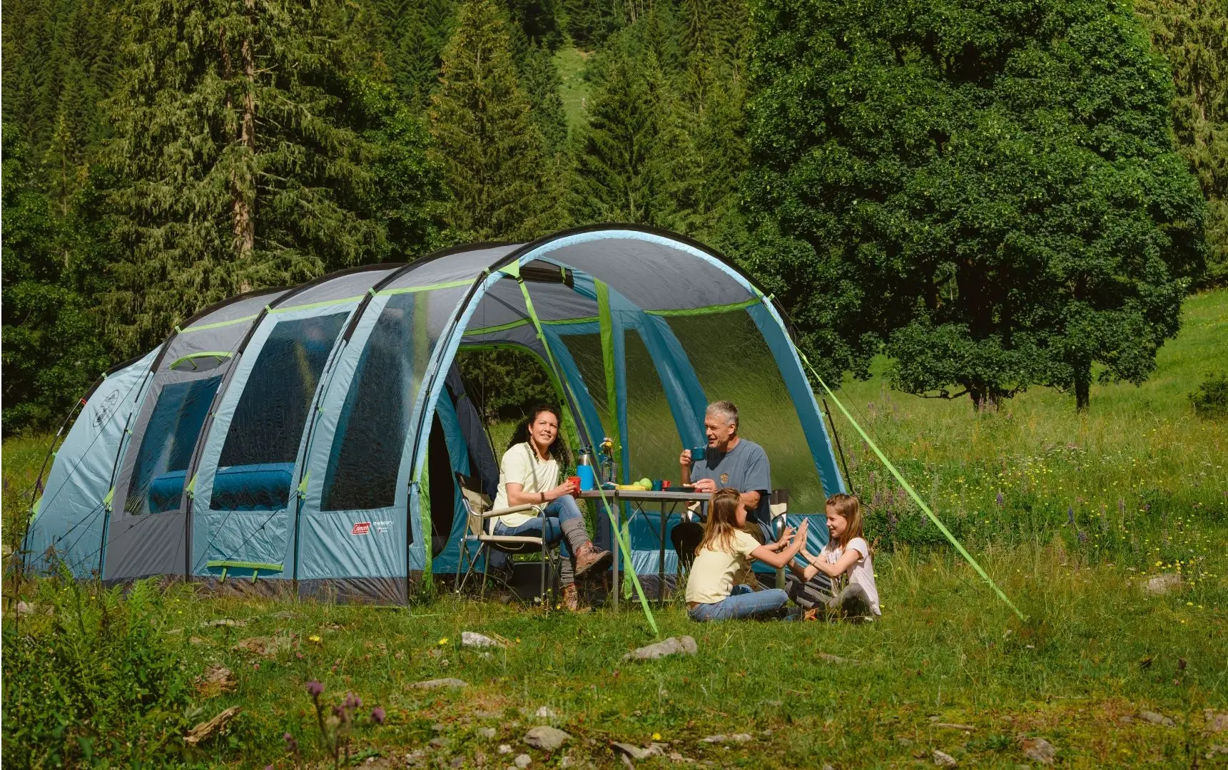 Палатка Coleman Meadowood 4 Long (Grey/Green) - 8
