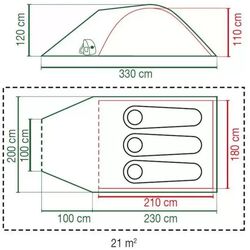 Палатка Coleman Pingora 3 (Grey/Green) Thumb