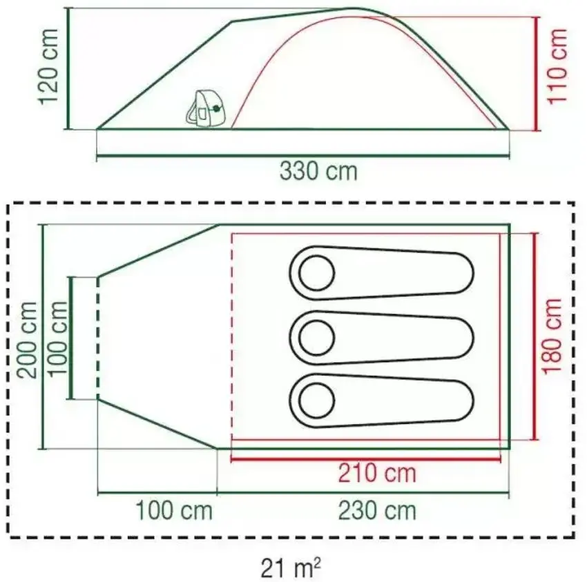 Палатка Coleman Pingora 3 (Grey/Green) - 2
