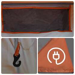 Палатка VidaXL 4009541 (Grey/Orange) Thumb