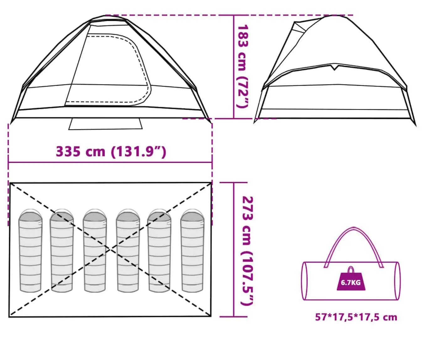 Cort VidaXL 94783 (Grey/Orange)