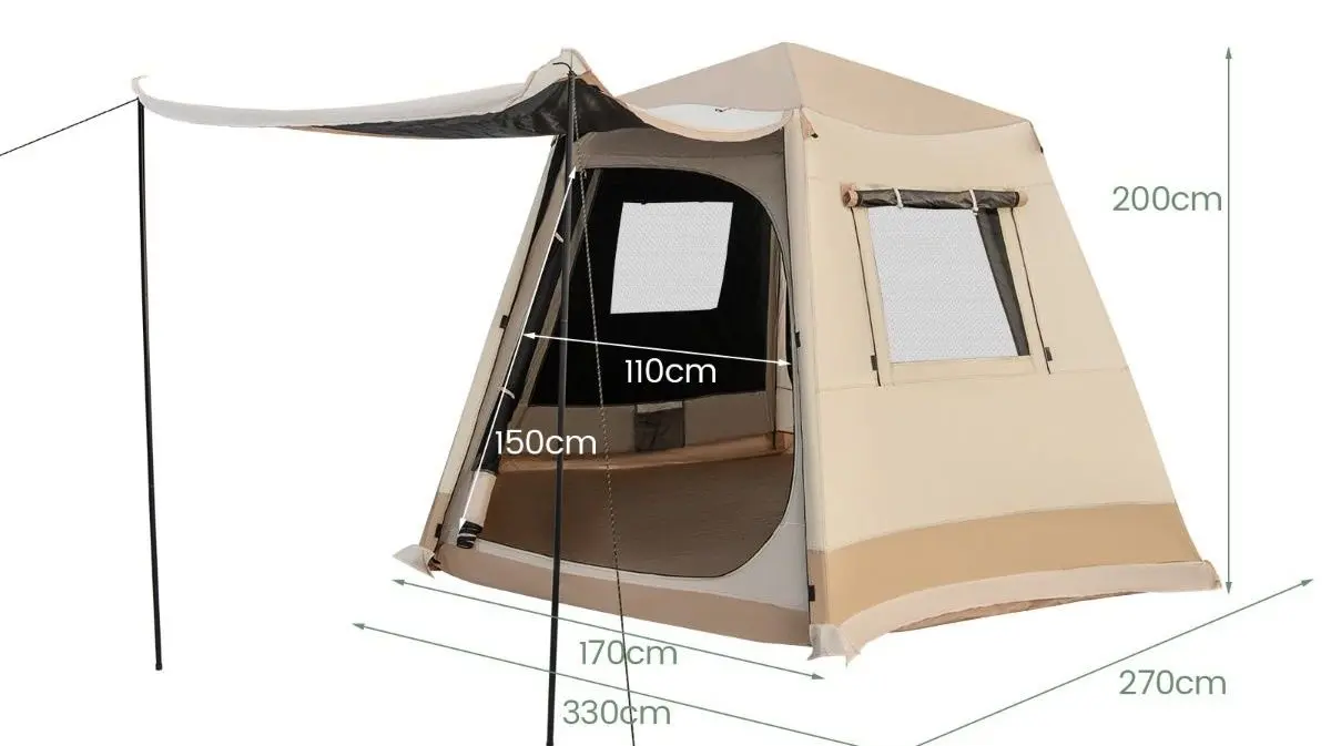 Палатка Costway NP11367 (Beige) - 6