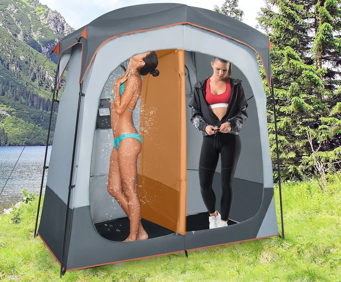 Cort garderoba Costway GP11709GR (Grey) - 3