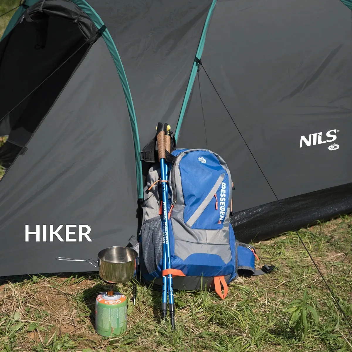 Палатка Nils Camp Hiker NC6010 (Grey) - 9