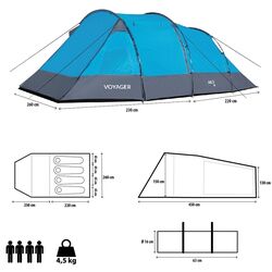 Палатка Nils Camp NC3027 (Blue/Grey) Thumb