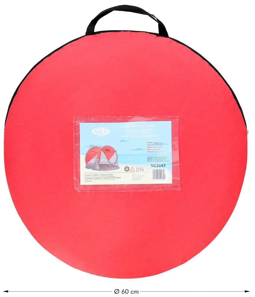 Палатка Nils Camp Pop Up NC3142 (Red/Grey)