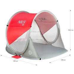Палатка Nils Camp Pop Up NC3142 (Red/Grey) Thumb