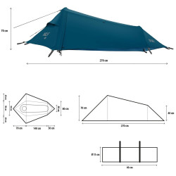Палатка Nils Camp Skyair 1 NC2501 (Blue) Thumb