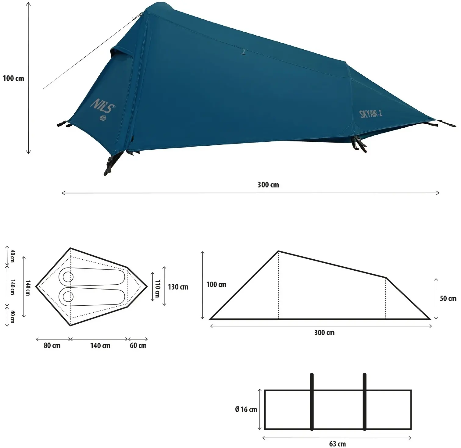 Cort Nils Camp Skyair 2 NC2502 (Blue) - 13