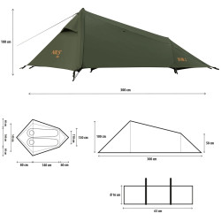 Палатка Nils Camp Skyair 2 NC2502 (Green) Thumb
