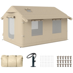 Надувная палатка для глэмпинга Outsunny A20-581V00KK (Khaki) Thumb