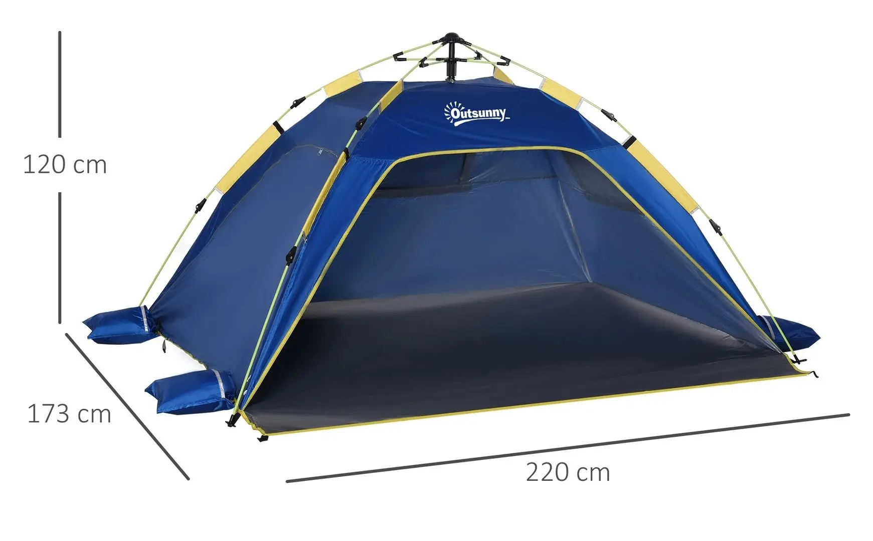 Палатка Outsunny A20-166 (Dark Blue/Yellow) - 7